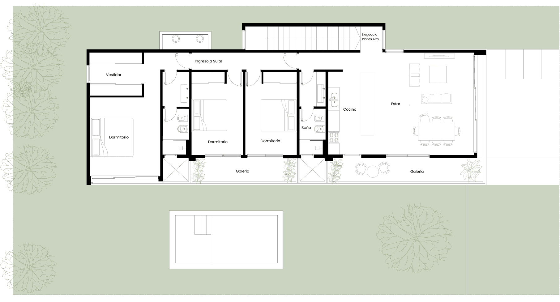 Planta Alta - Casa en el Bosque - Urbanizacion Terrazas