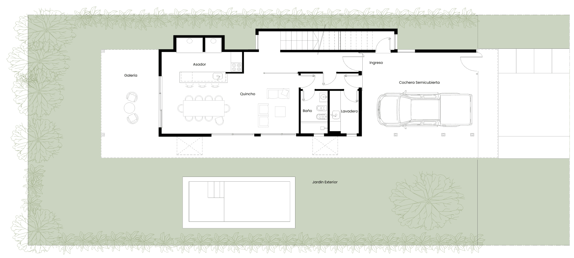 Planta Baja - Casa en el Bosque - Urbanizacion Terrazas
